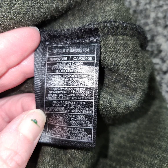 Seve Madden Sophia Shacket /Jacket, pockets Green/ Sage/ Black Plaid Women' Sz L - Picture 8 of 8